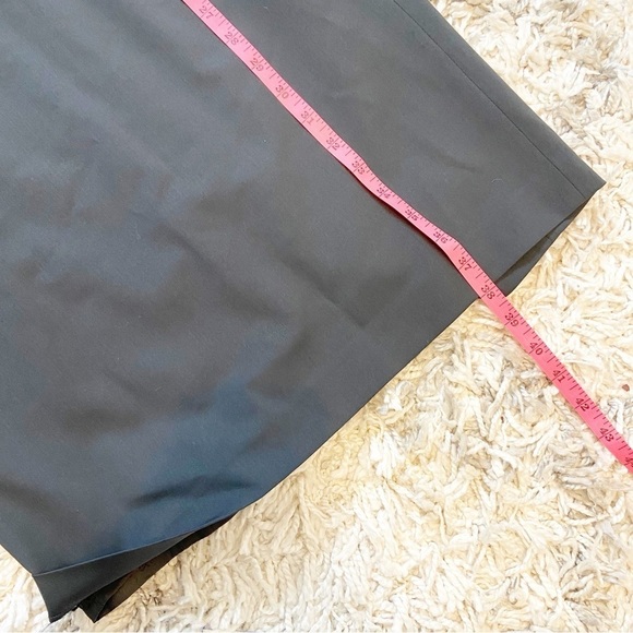 Lafayette 148 | Black Square Neck Short Sleeve Knee Length Virgin Wool Dress 2 - Picture 10 of 10